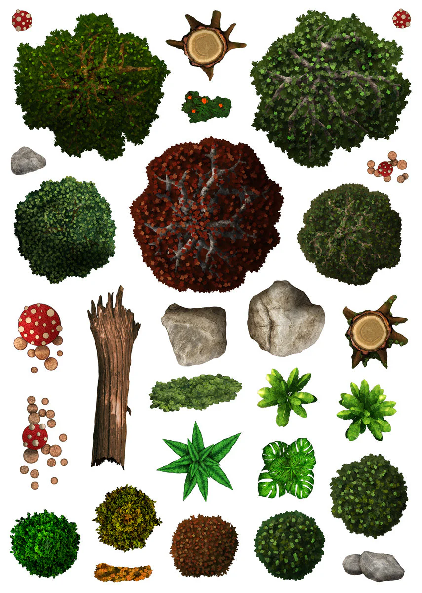 Loke Battle Mats - Wilderness Add-On Scenery for RPG Battle Maps - Image 2