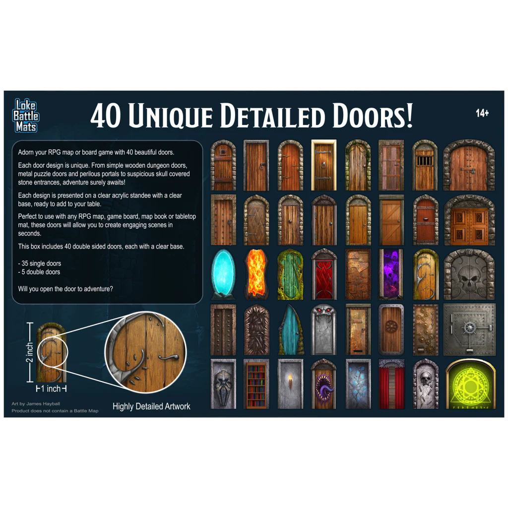 Loke BattleMats Big Box of Dungeon Doors - Image 2