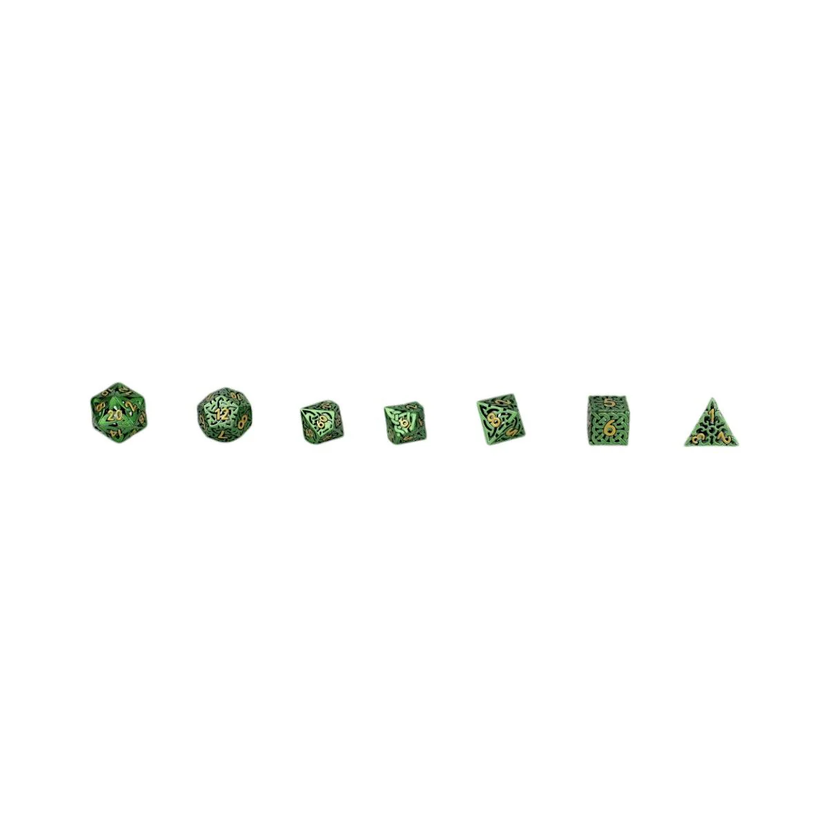 LPG Dice Celtic Hollow Dice Set Old Gold - Image 9