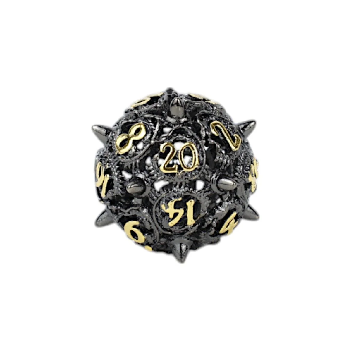 LPG Dice Xeno Hollow Dice Set Black/Gold - Image 2
