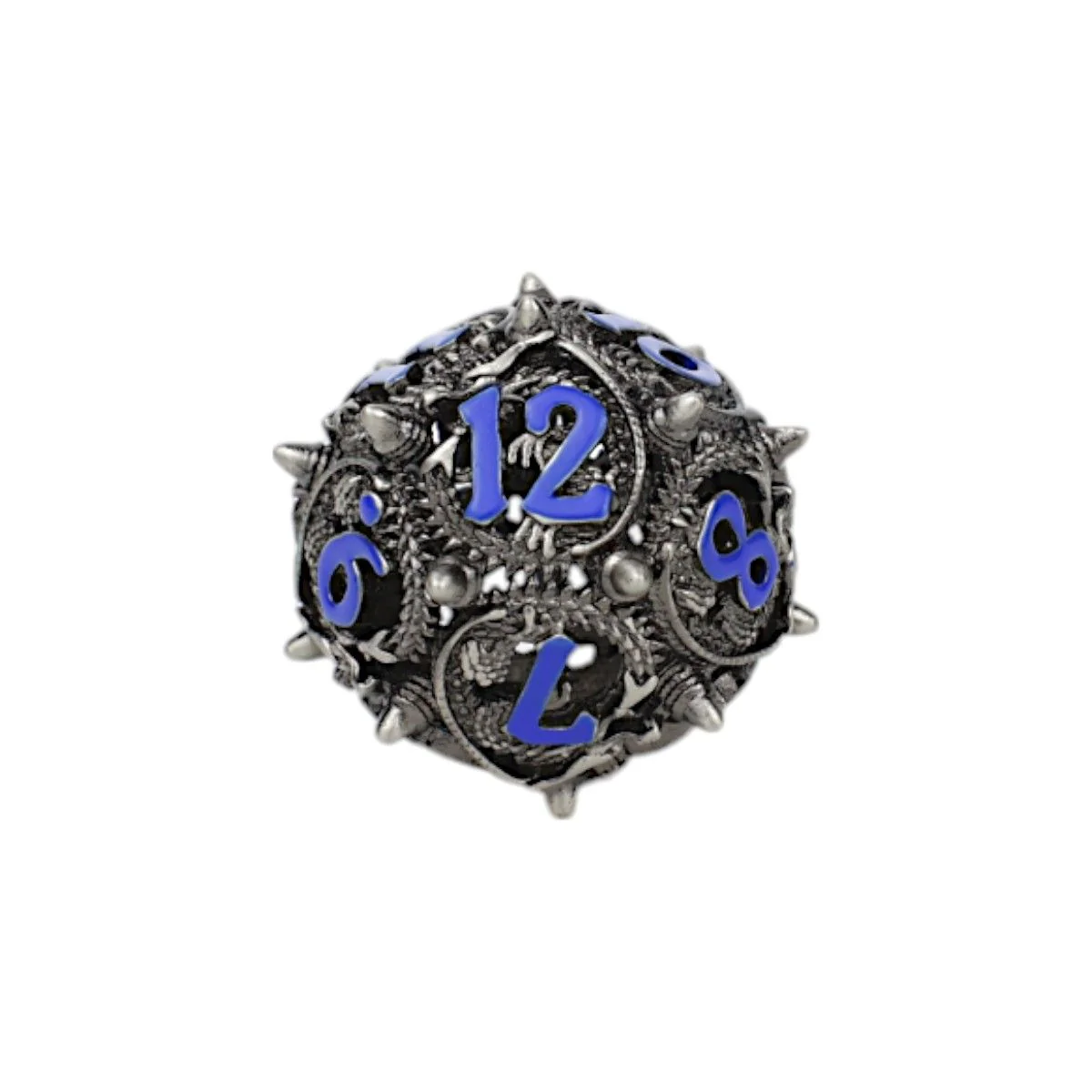 LPG Dice Xeno Hollow Dice Set Steel/Blue - Image 4