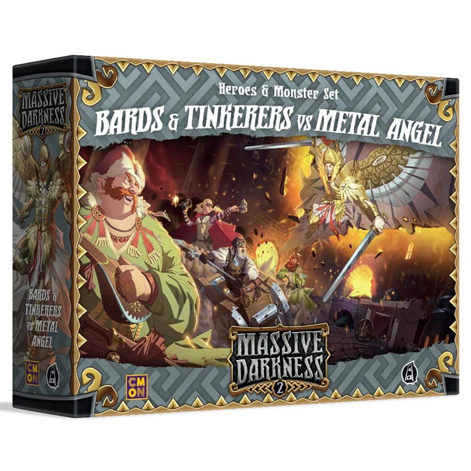 Massive Darkness 2: Heroes & Monster Set - Bards & Tinkerers vs Metal Angel
