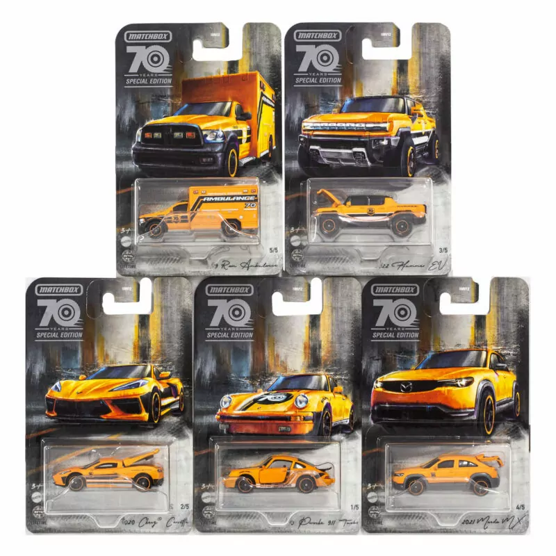 Matchbox 1:64 70th Moving Parts Vehicles Assorted
