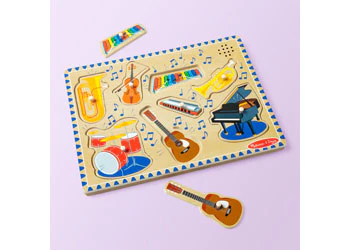 Melissa & Doug - Musical Instruments Sound Puzzle 8 Pieces - Image 3