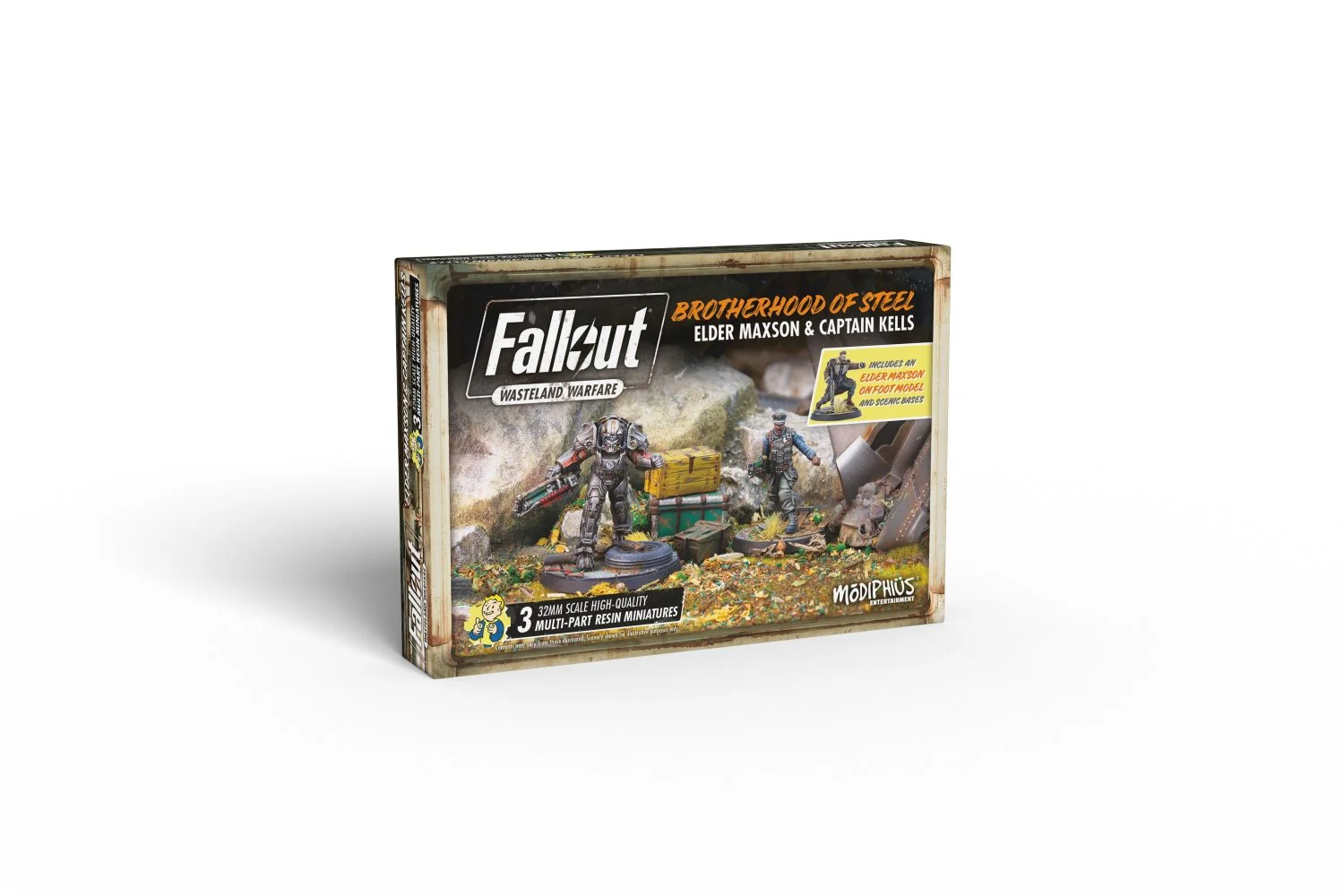 Modiphius Fallout: Wasteland Warfare - Brotherhood of Steel: Elder Maxson and Captain Kells (MUH051815) - Image 2