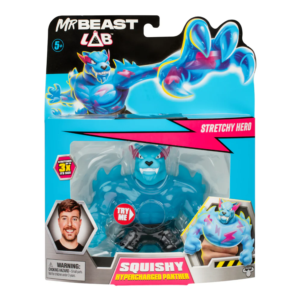 Mr Beast Lab Stretchy Squishy Hypercharged Panther Figure