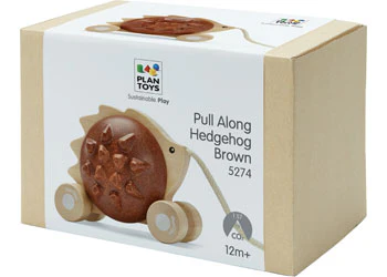 PlanToys - Pull-Along Hedgehog (Brown) - Image 2