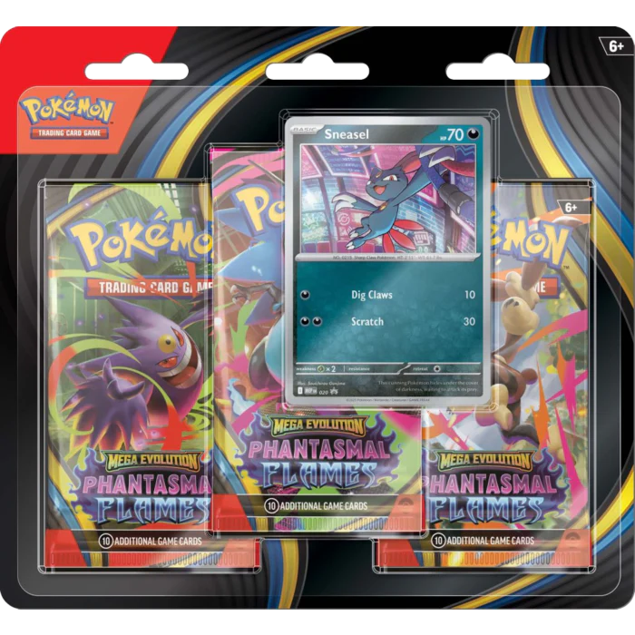 Pokémon TCG Phantasmal Flames Three Booster Blister - Sneasel