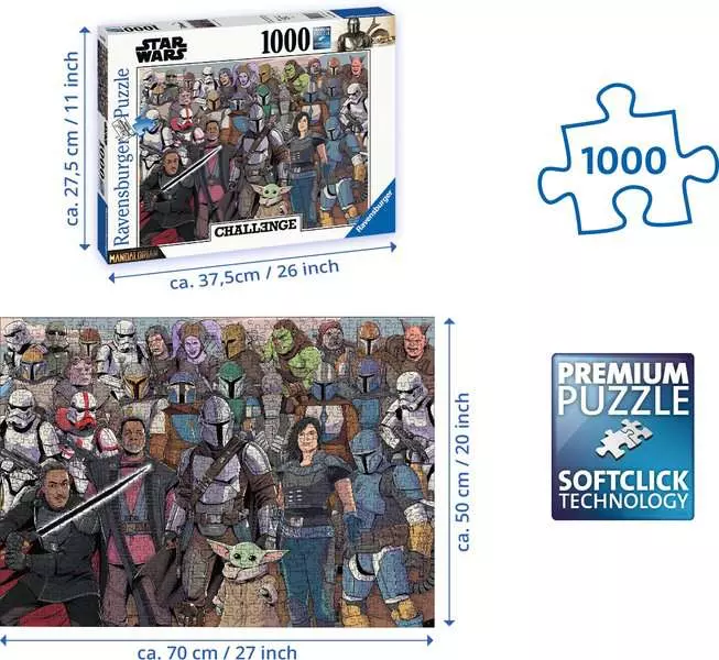 Ravendburger - Star Wars - The Mandalorian Challenge 1000 Piece Jigsaw - Image 3