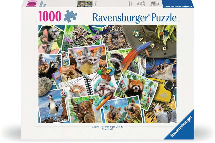Ravensburger - A Travelers Animal Journal 1000 Piece Jigsaw - New Version