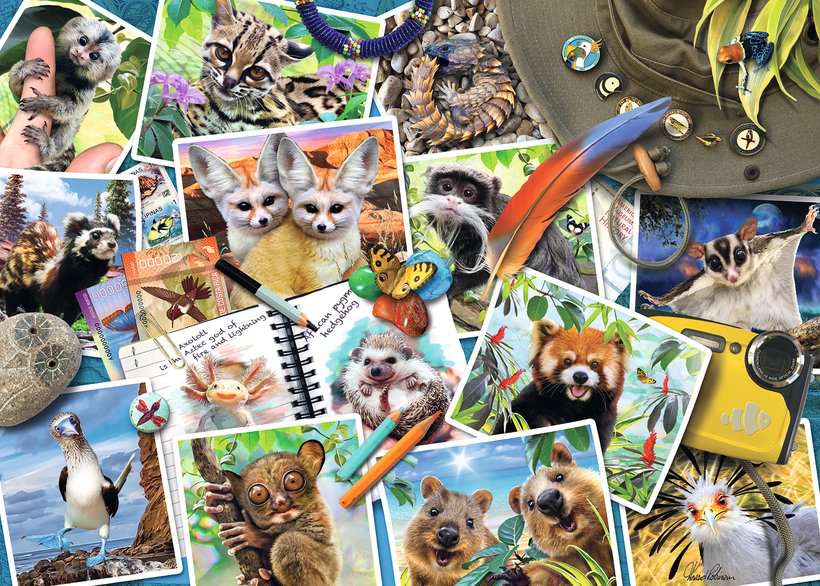 Ravensburger - A Travelers Animal Journal 1000 Piece Jigsaw - New Version - Image 2