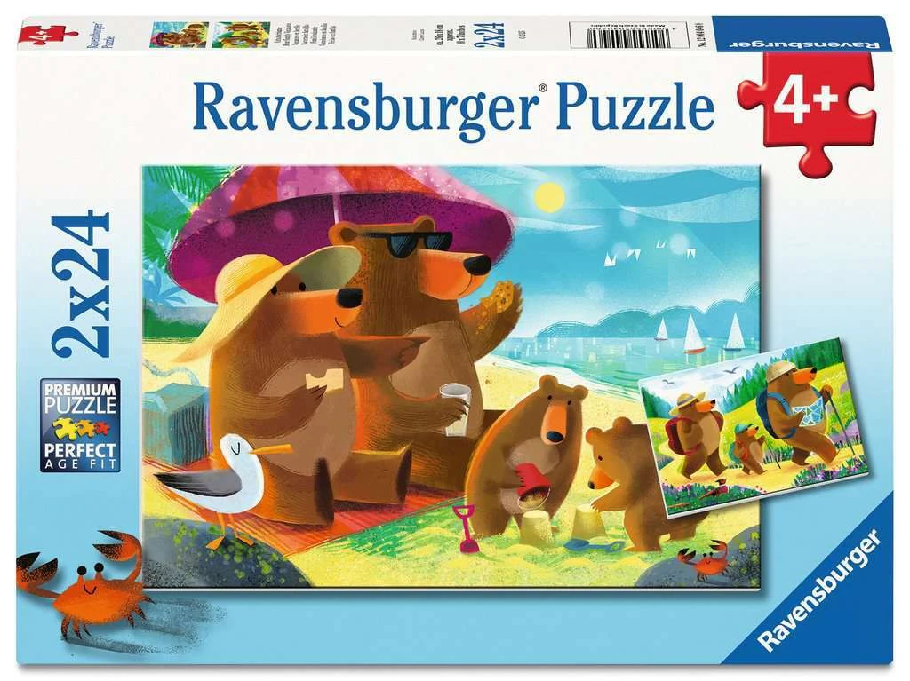 Ravensburger - Bear Family Vacation 2x24 Piece Jigsaw