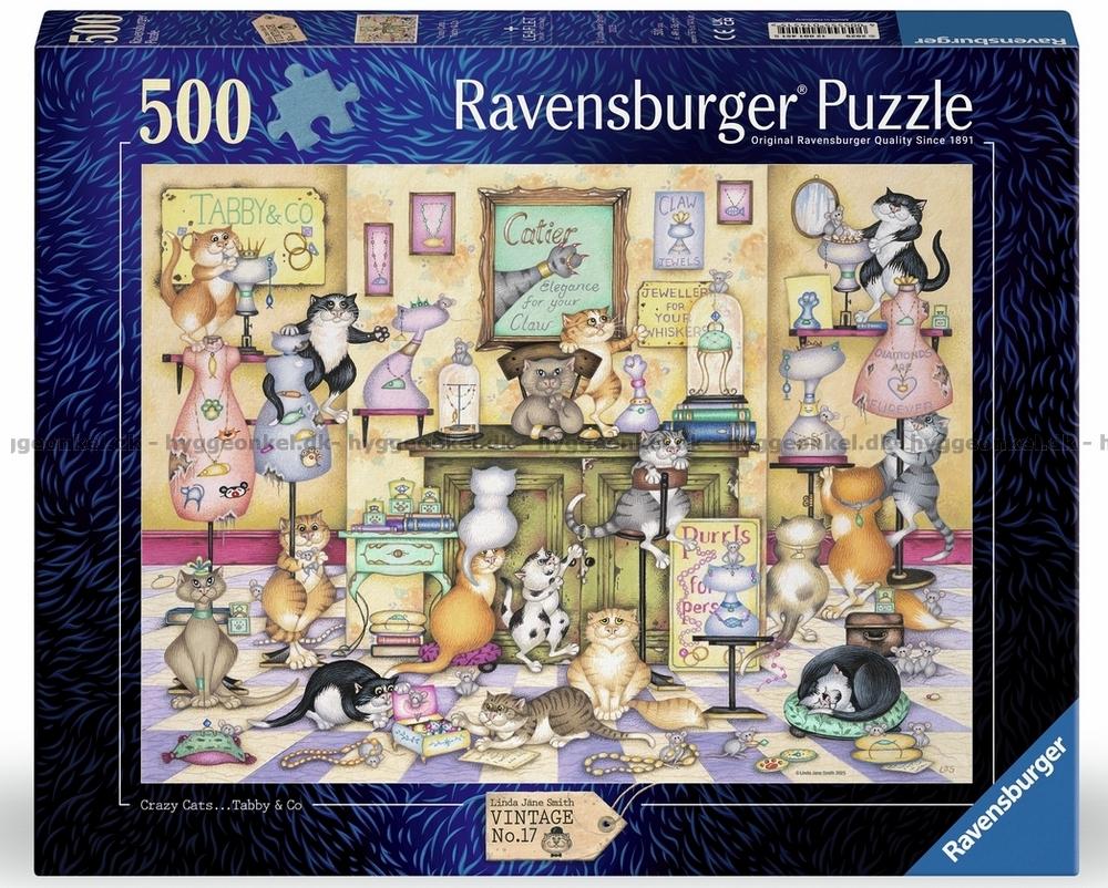 Ravensburger Crazy cats Taby & co. puzzle 500 Piece Jigsaw