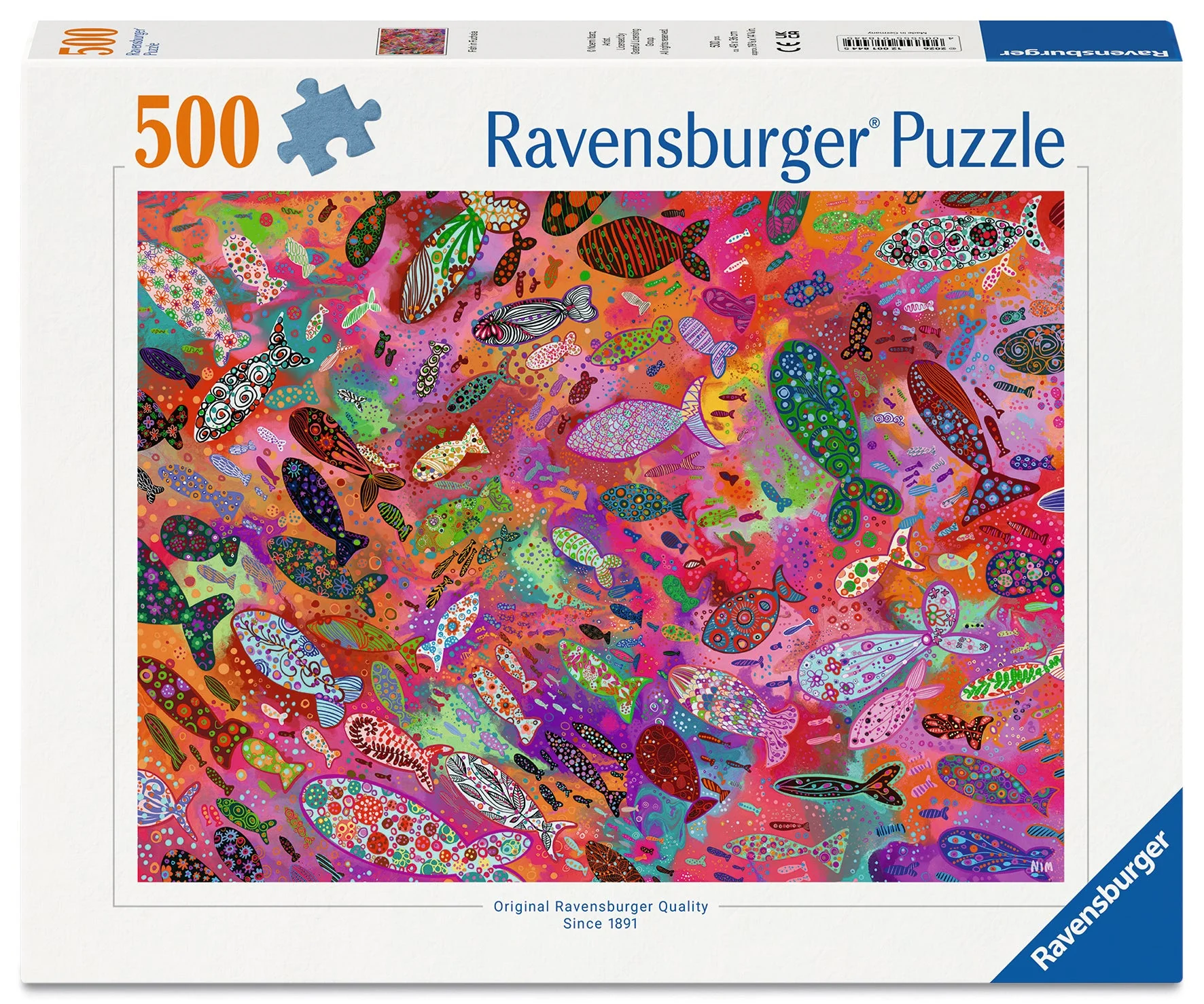 Ravensburger - Fish in Fuchsia 500 Piece Puzzle