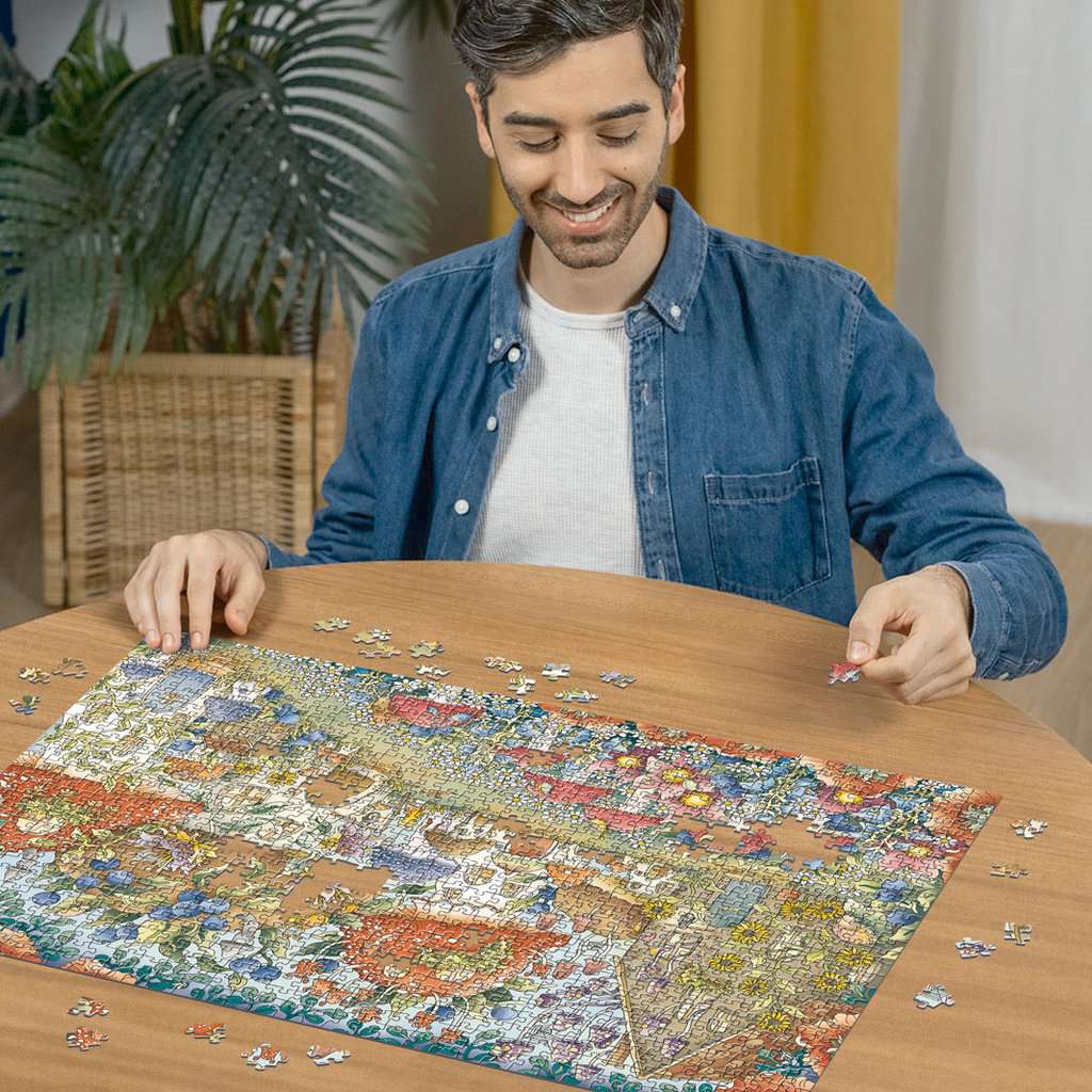 Ravensburger - Floral Mushroom Houses - 1000 Piece Jigsaw - Image 3