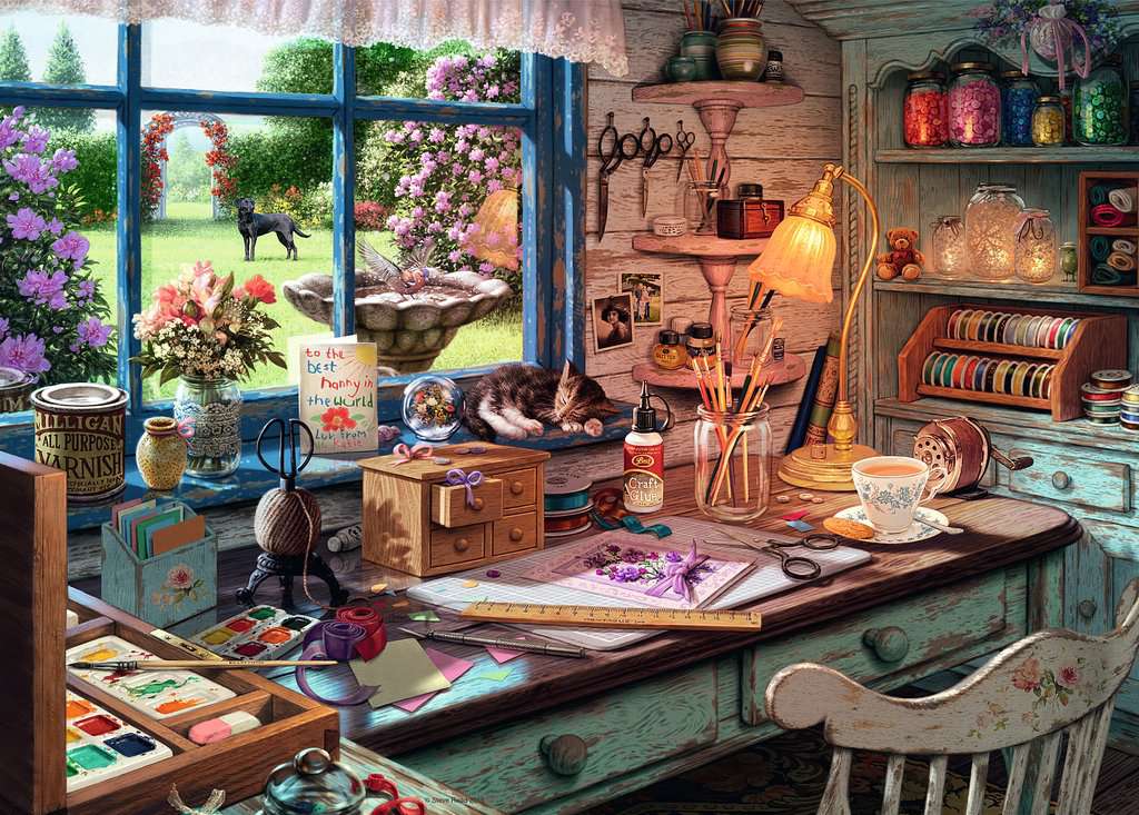 Ravensburger - My Haven No1 The Craft Shed - 1000 Piece Jigsaw New Version - Image 2