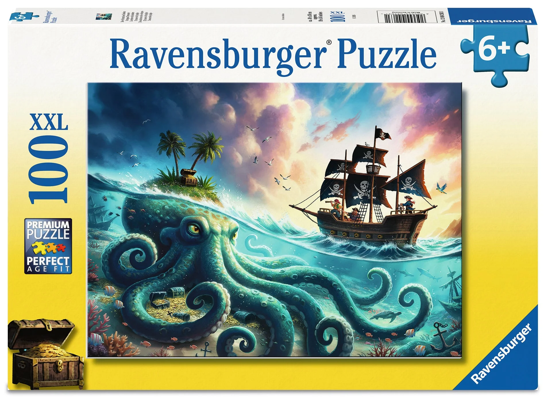 Ravensburger - Octopus Treasure 100 Piece Puzzle