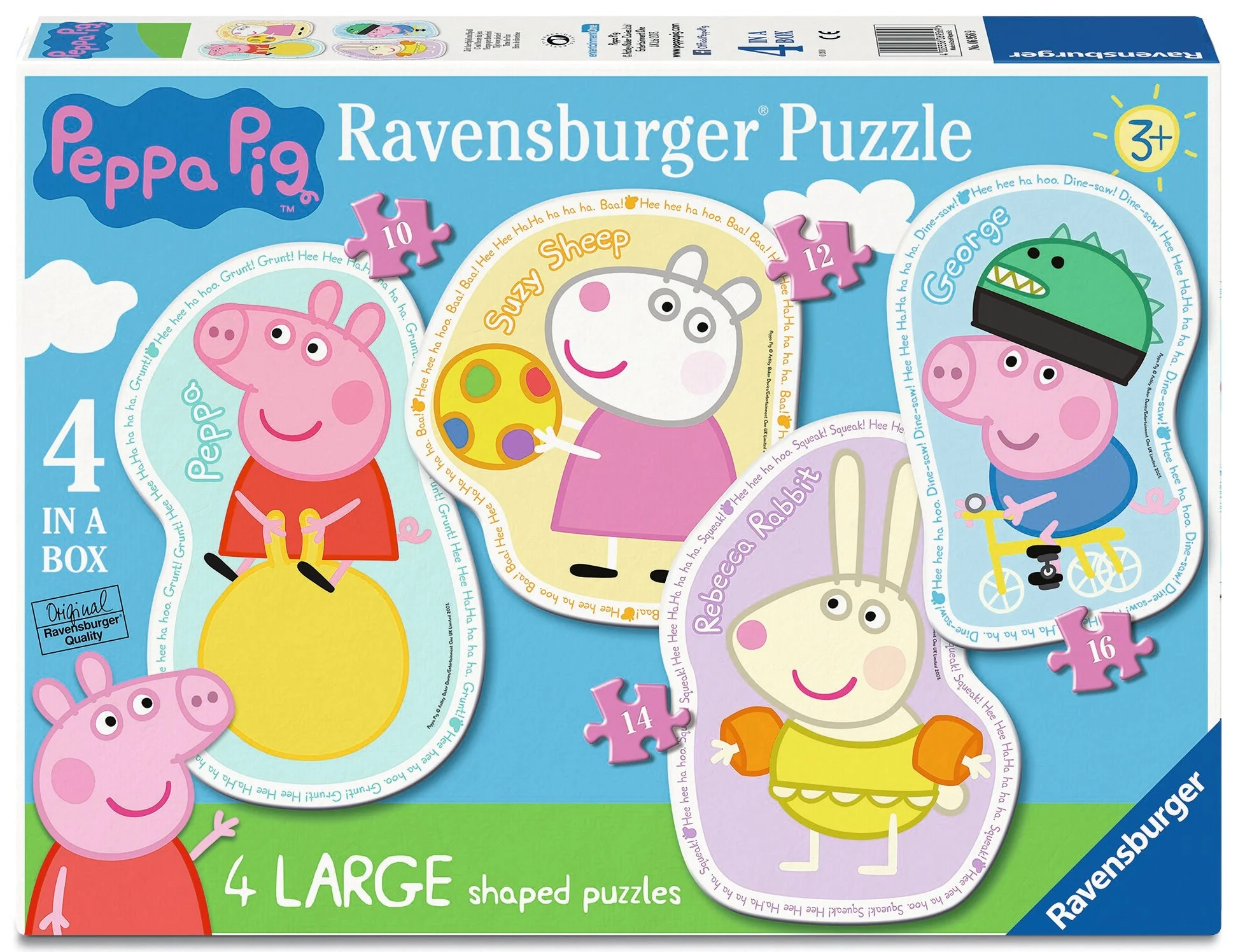 Ravensburger - Peppa Pig Four Shaped Puzzles Puzzle 24 Piece Puzzle