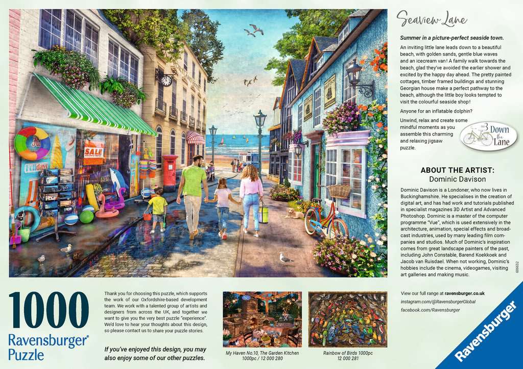 Ravensburger Sea View Lane 1000 Piece Jigsaw - New Version - Image 3