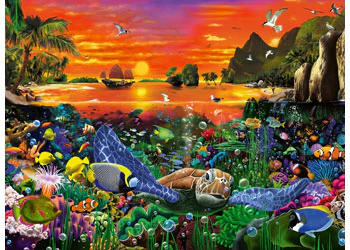 Ravensburger - Turtle in the Reef Puzzle 500 Pieces - Image 2
