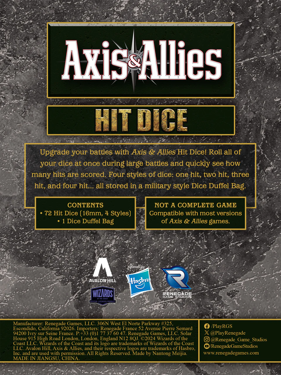 Renegade Games Studio - Axis & Allies Hit Dice Set - Image 2