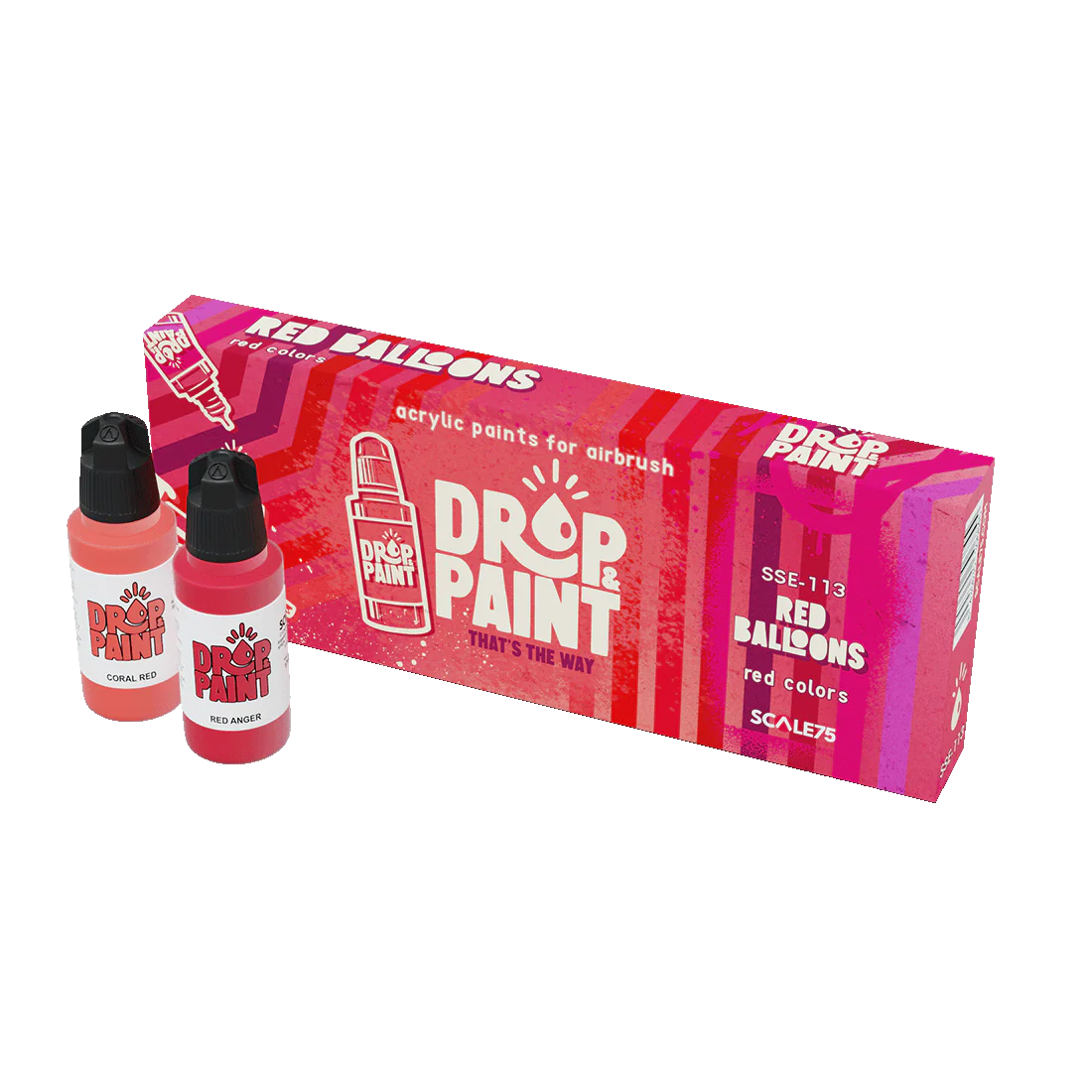 Scale 75 Drop and Paint Set - Red Balloons