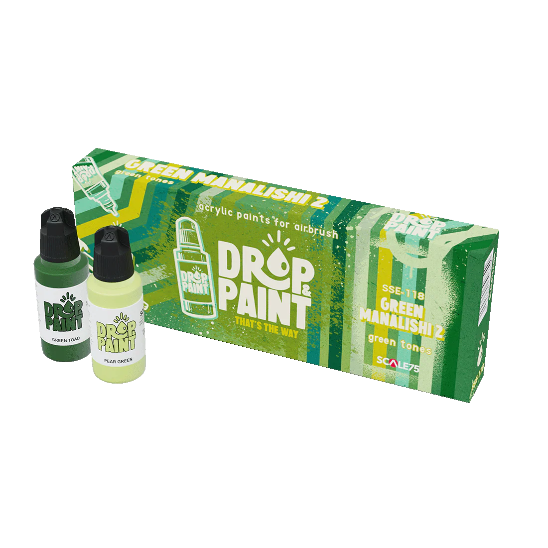 Scale 75 Drop and Paints Green Manalishi 2 Paint Set
