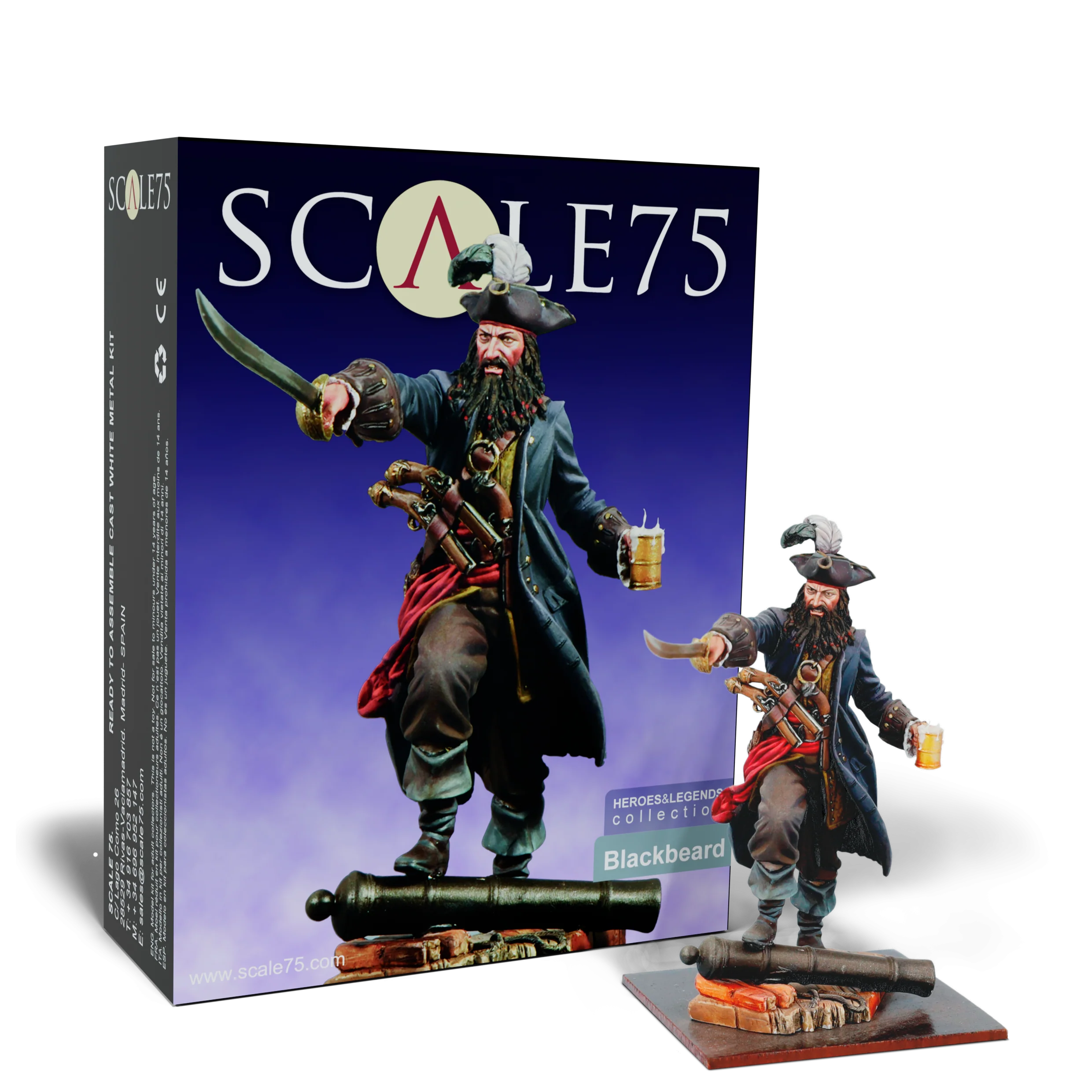 Scale 75 - Heroes and Legends Blackbeard Figure 75mm