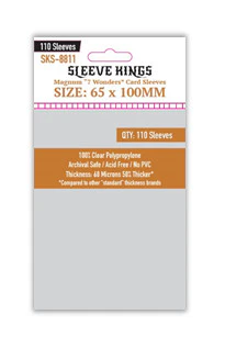 Sleeve Kings Premium Magnum 7 Wonders Board Game Sleeves 55-Piece Set 65mm x 100mm