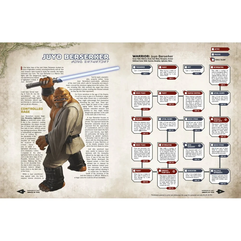 Star Wars RPG: Force and Destiny Knights of Fate Sourcebook - Image 3