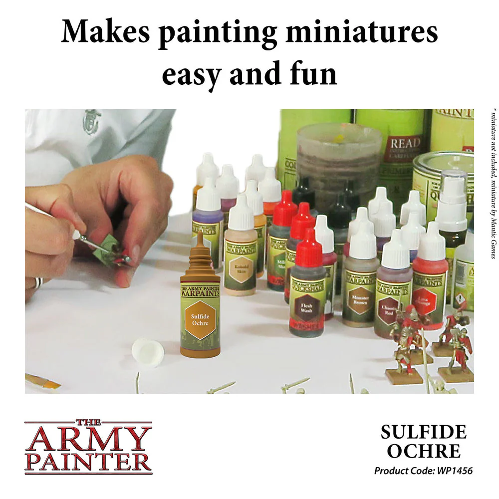 The Army Painter Warpaints Acrylic Paint 18ml - Sulfide Ochre - Image 4