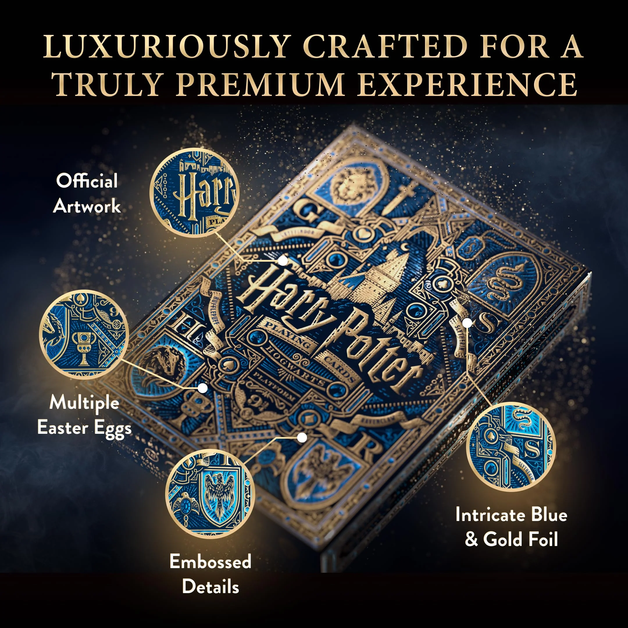 Theory11 Harry Potter Ravenclaw Blue Playing Cards - Image 2