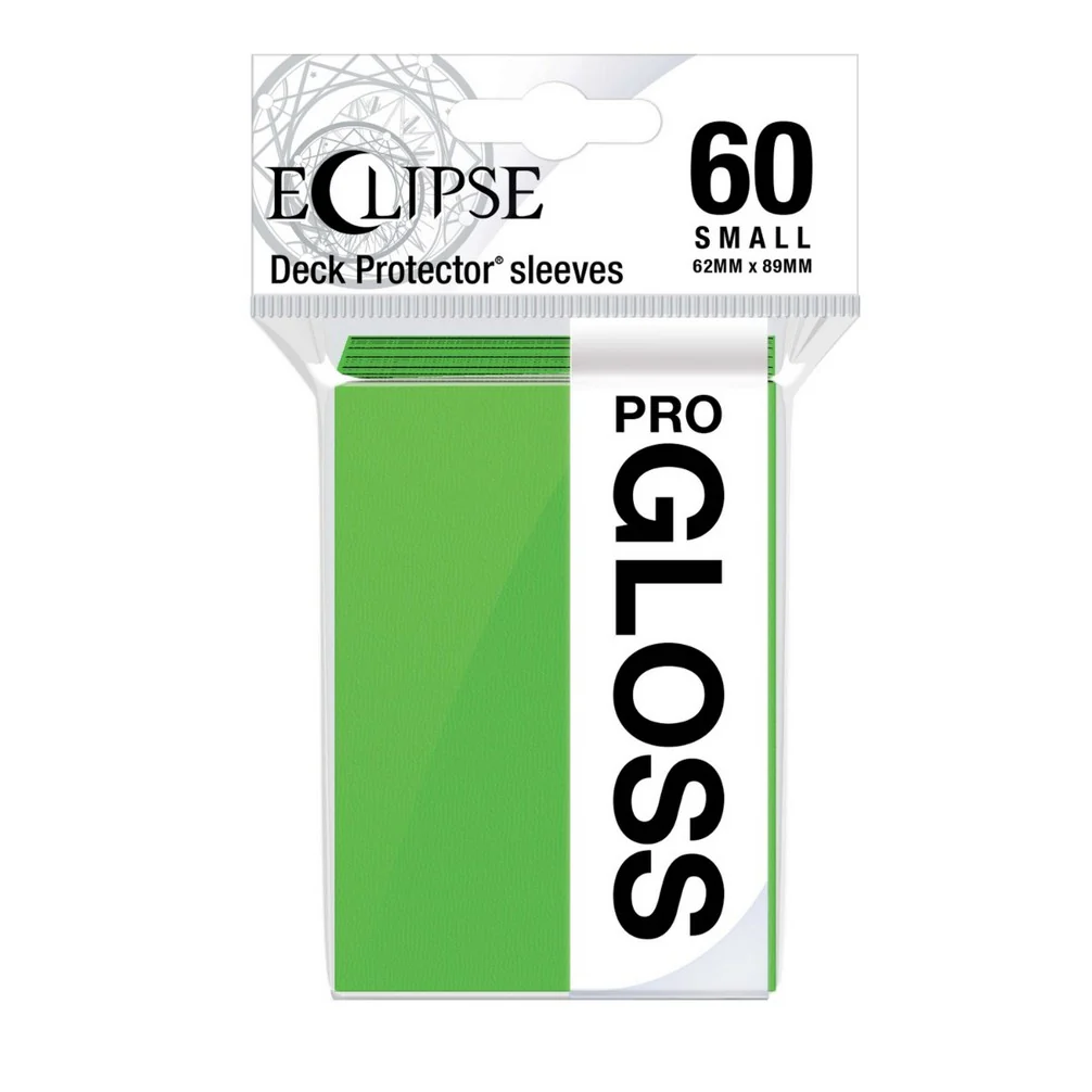 Ultra Pro - UP15630 Eclipse Gloss Small Deck Protector Sleeves 60-Pack - Lime Green