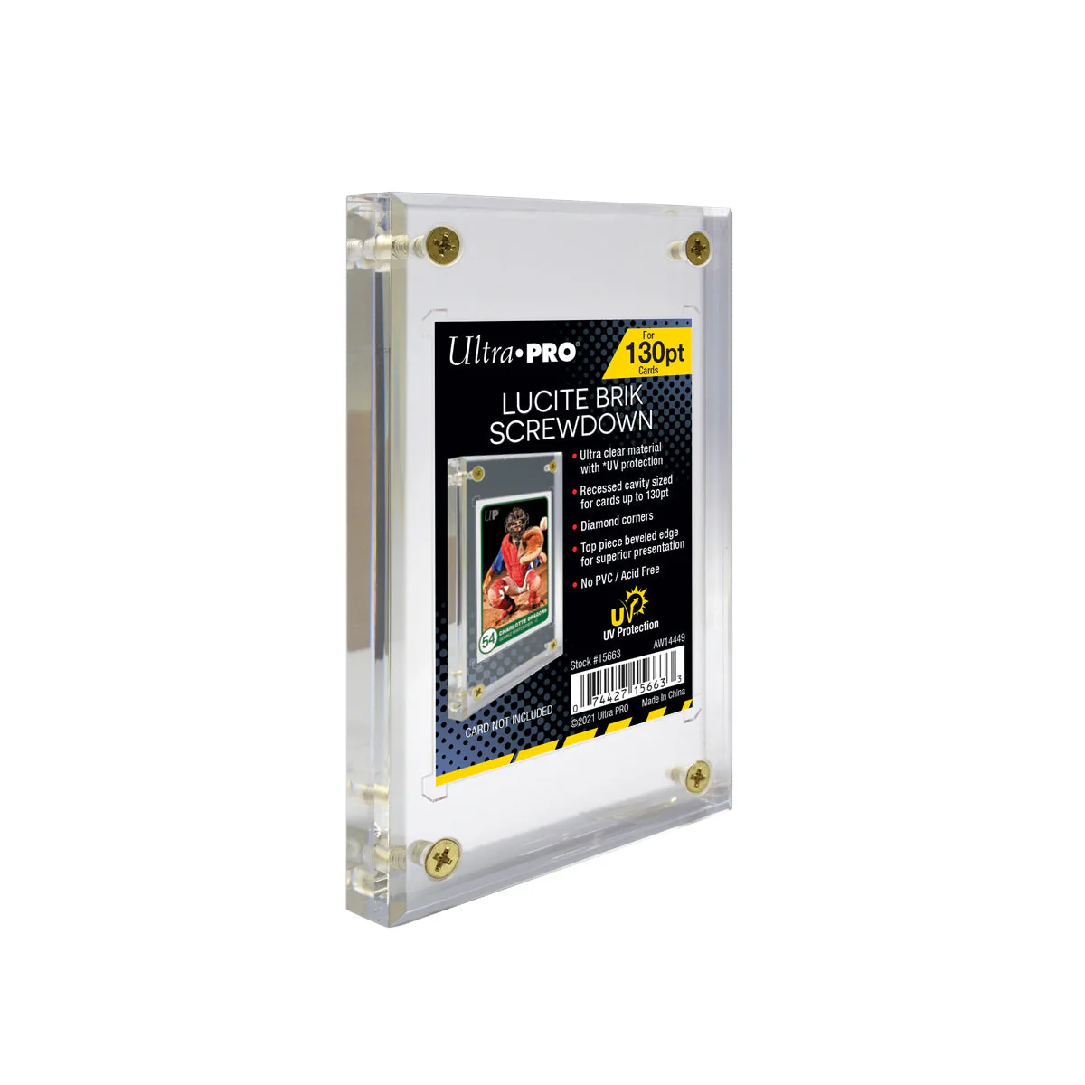 Ultra Pro UP15663 130PT Lucite Brik UV Screwdown Card Holder - Image 2
