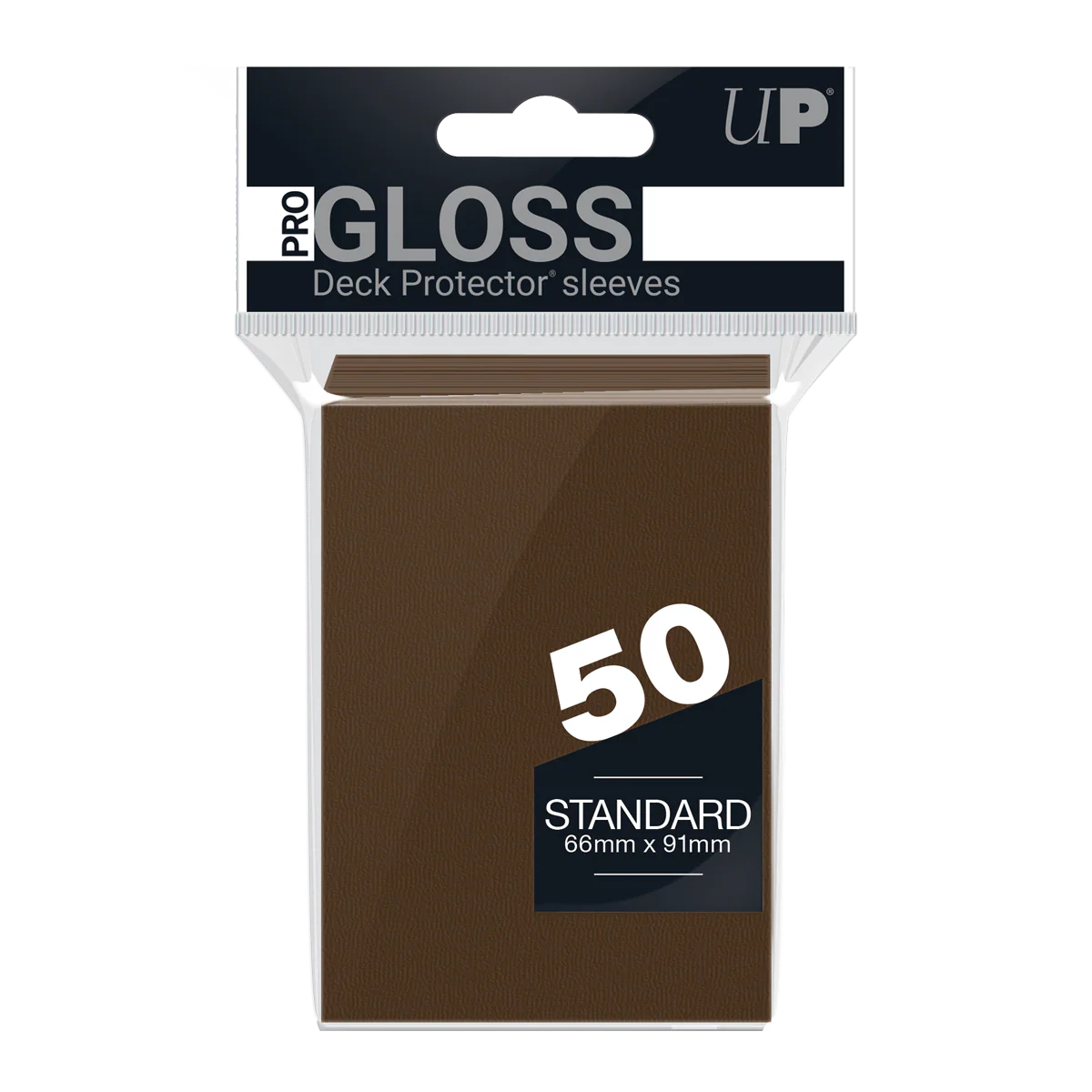 Ultra Pro UP84027 PRO-Gloss Standard Deck Protector Sleeves 50-Piece Set - Brown