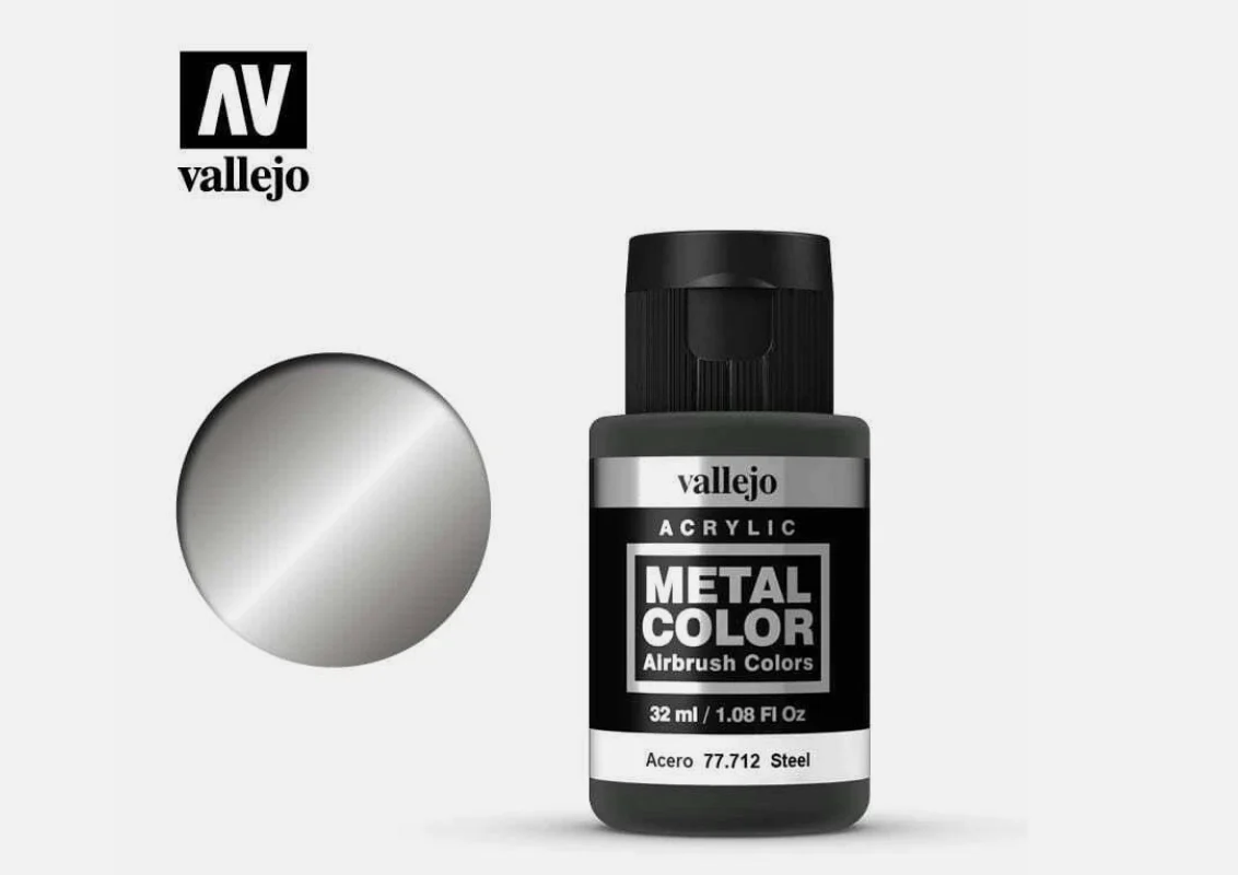 Vallejo Acrylic Metal Colour 32ml - Steel - Image 2
