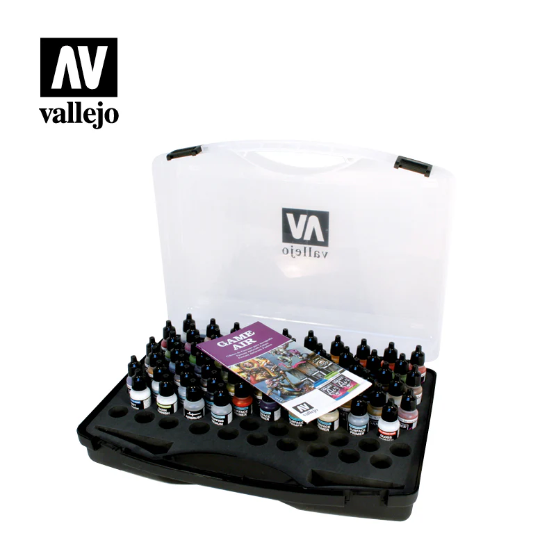Vallejo Game Air Set in Plastic Case 51 Colours; 8 Primers; 5 Auxiliary - Image 2