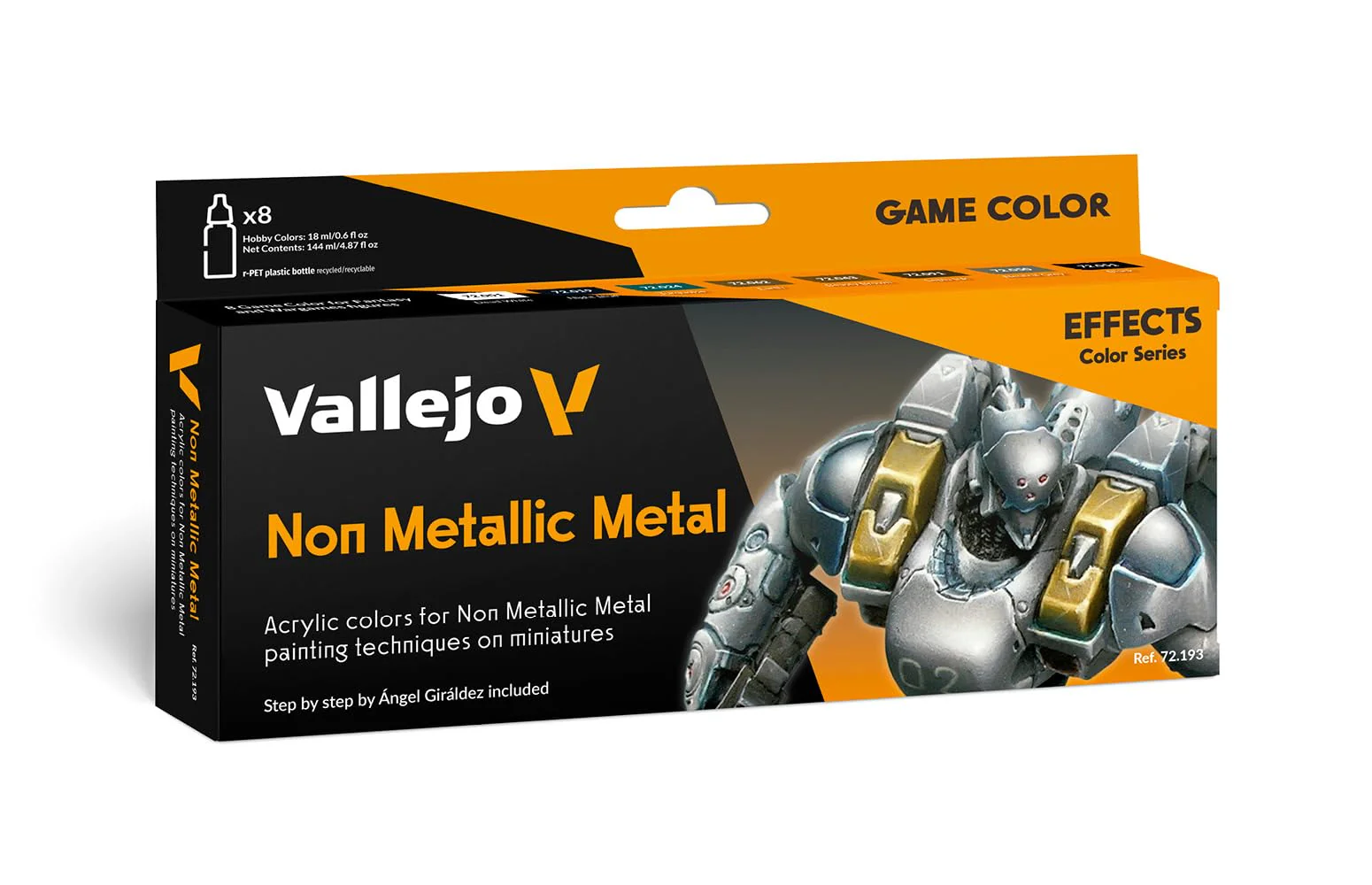 Vallejo Game Colour Non Metallic Metal Acrylic Paint 8-Piece Set