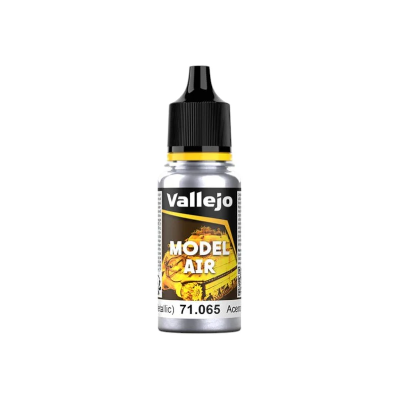 Vallejo Model Air Acrylic Airbrush Paint 18ml - Steel - Image 2