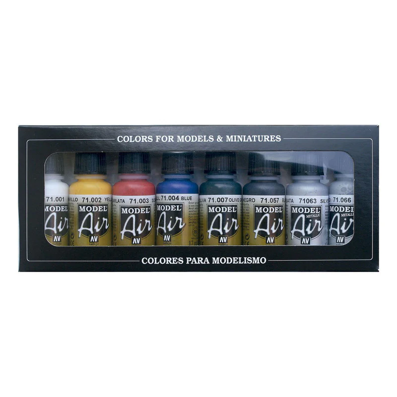 Vallejo Model Air Basic Colours 8-Piece Set