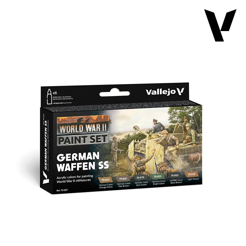 Vallejo Model Colour German Waffen SS WWII Acrylic Paint 6-Piece Set