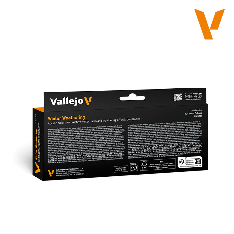 Vallejo Winter Weathering By Chema Cabrero Effects Model Colour 8-Piece Set - Image 2