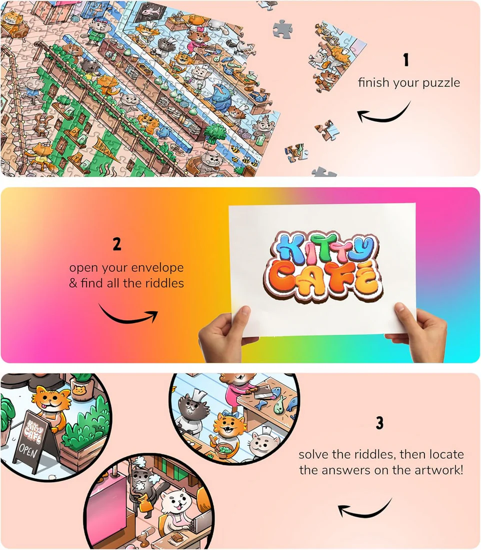 Vizzles - Kitty Cafe - 1000 Piece Jigsaw Puzzle - Image 3