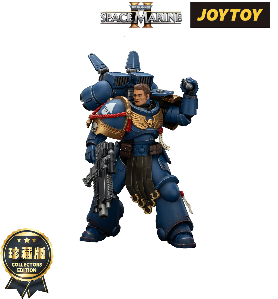 Warhammer Collectibles: 1/18 Scale Ultramarines Sergeant Gadriel Collectors Edition - Image 3