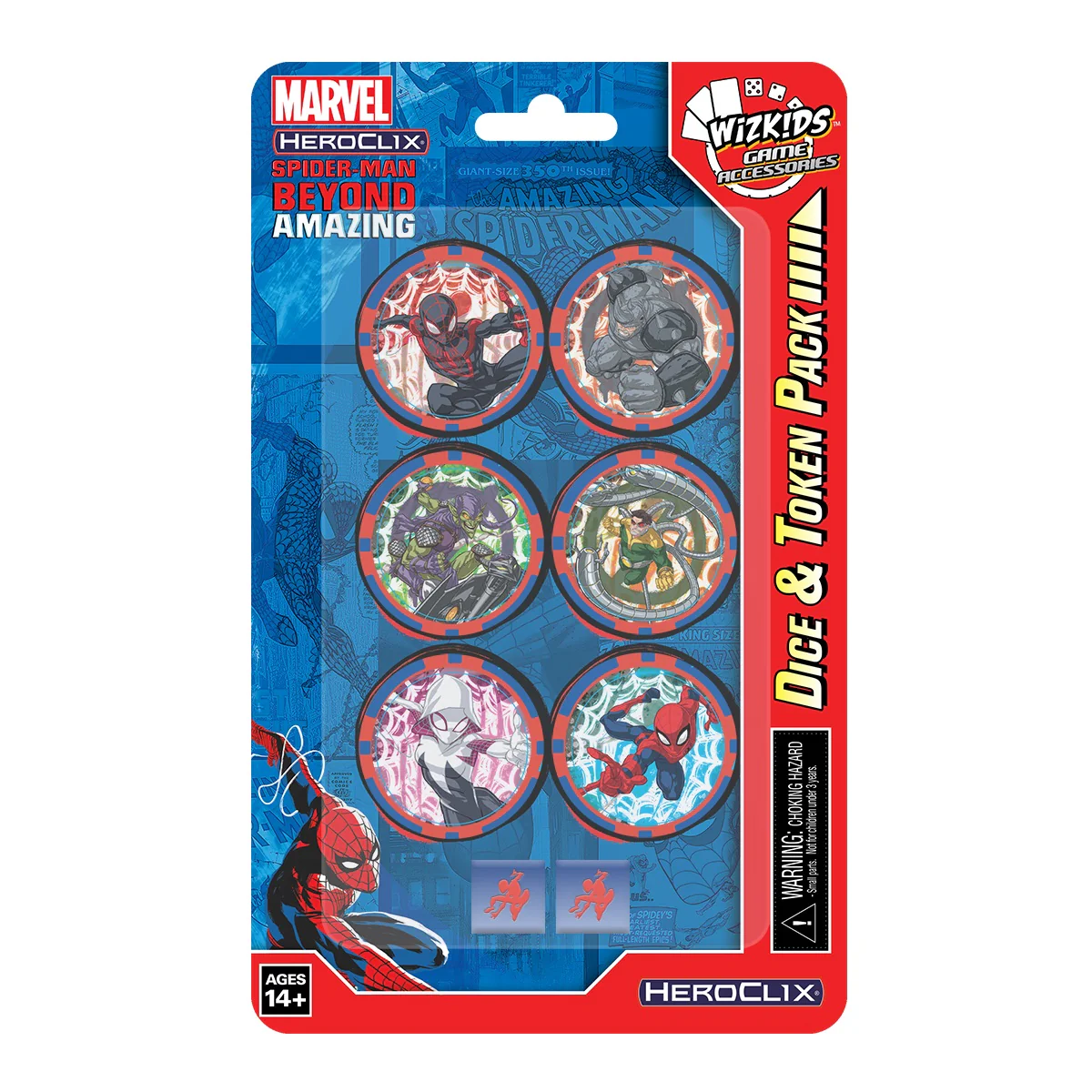 WizKids - Marvel HeroClix: Spider-Man Beyond Amazing Dice and Token Pack